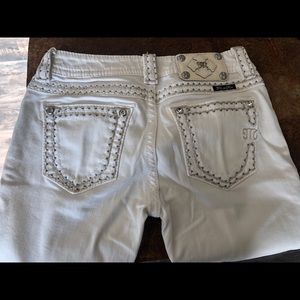 White Miss Me Cropped Jeans